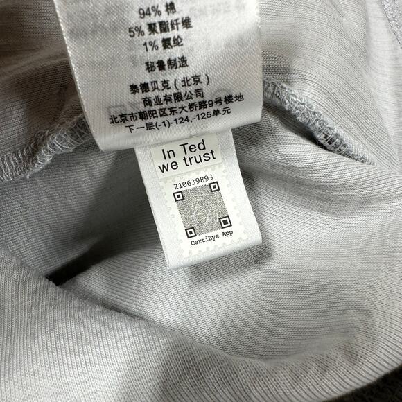 Ted Baker NWT Hvar Zip Through Cotton Blend Sweater Grey Men's Size 5 (US XL) - Picture 8 of 10